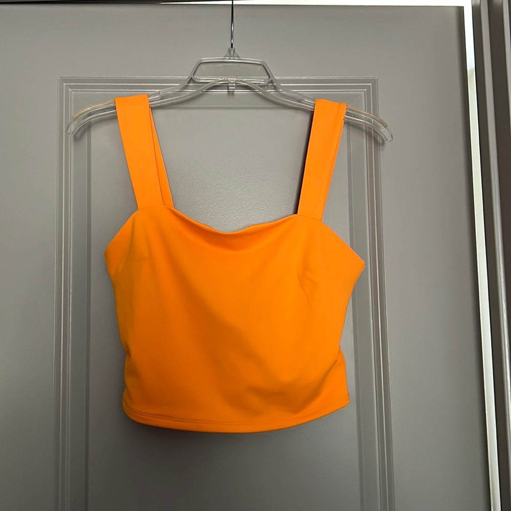 Orange cropped tank